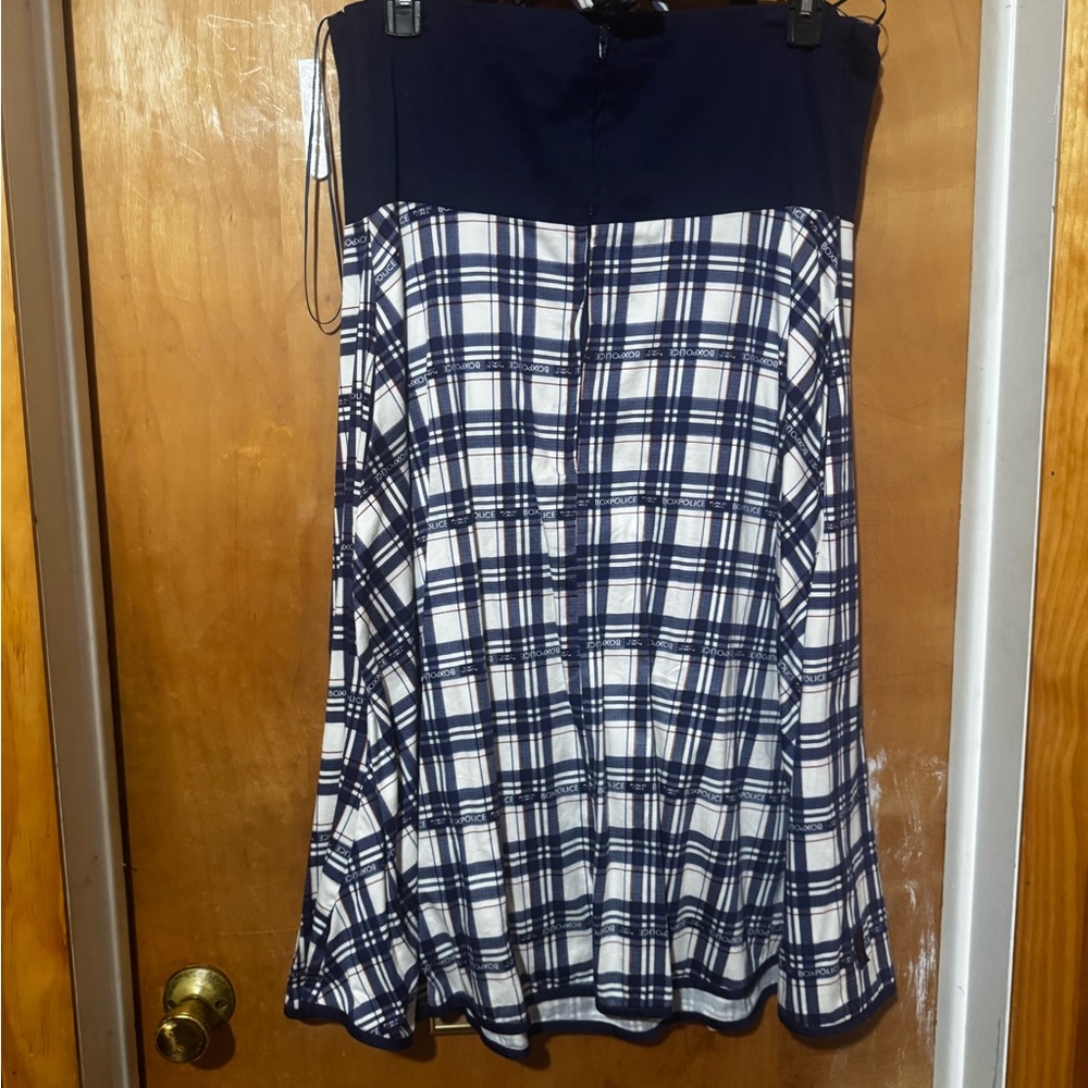 Doctor Who Blue and White Knee-Length Halter Dress